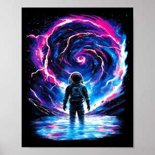 Astronaut Kosmische Buitenruimte Melkweg Wetenscha Poster