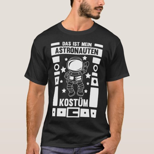 Astronaut Kostuum T Shirt Astronaut Vermomming (Voorkant)