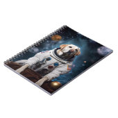 Astronaut Labrador in Ruimtekidschool Notitieboek (Linkerzijde)