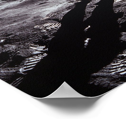 astronaut landt op de maan poster (Hoek)