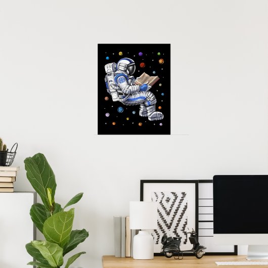 Astronaut Leesboek Poster (Thuiskantoor)