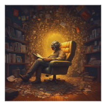 Astronaut leest boek