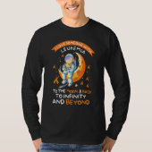 Astronaut Leukemie Bewustheid houdt van iemand met T-shirt (Voorkant)