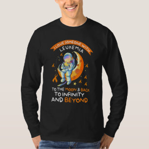 Astronaut Leukemie Bewustheid houdt van iemand met T-shirt