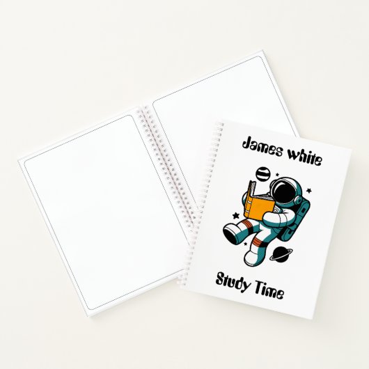 Astronaut lezen: leren in nul zwaartekracht notitieboek (Binnen)