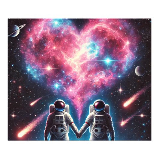 Astronaut liefde foto afdrukken (Voorkant)