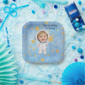Astronaut Little Star Birthday Party Plate Papieren Bordje (Feest)