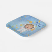 Astronaut Little Star Birthday Party Plate Papieren Bordje (Gebogen)