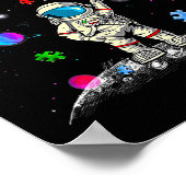 Astronaut Lloon Puzzel Ruimte Autisme Bewustzijn V Poster (Hoek)