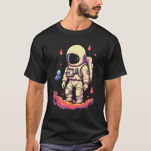 Astronaut  Lo fi Space Graphic T-shirt (Voorkant)