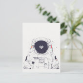 Astronaut love briefkaart (Staand voorkant)