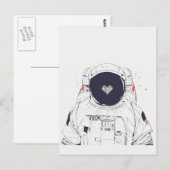 Astronaut love briefkaart (Voorkant / Achterkant)