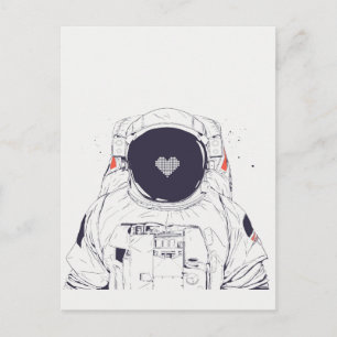 Astronaut love briefkaart
