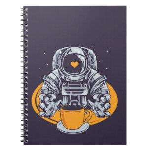 Astronaut Love Coffee Notitieboek