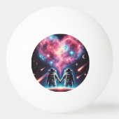 Astronaut Love Nebula Ping Pong Ball (Achterkant)