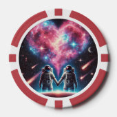 Astronaut Love Poker Chip (Voorkant)