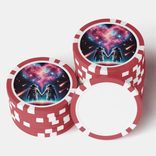 Astronaut Love Poker Chip (Opstapeling)