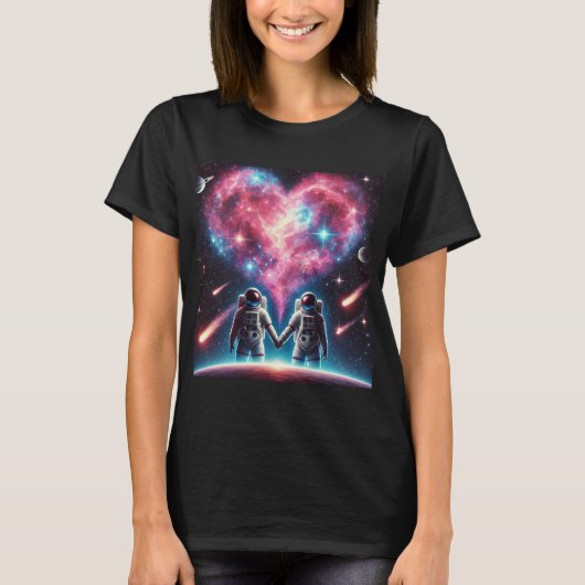 Astronaut Love T-shirt voor vrouwen (Voorkant)