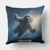 Astronaut Luiaard Ruimte Surrealistisch Dier Perso Kussen (Achterkant)
