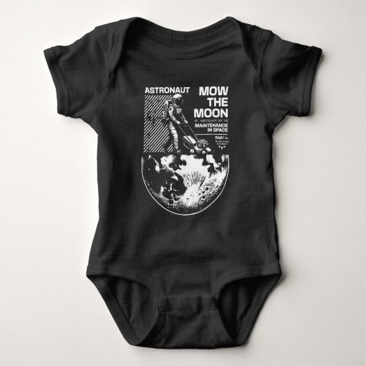 Astronaut Maait de Maan – Grappig Ruimteonderhoud Romper (Voorkant)