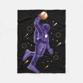 Astronaut maakt een slam dunk fleece deken