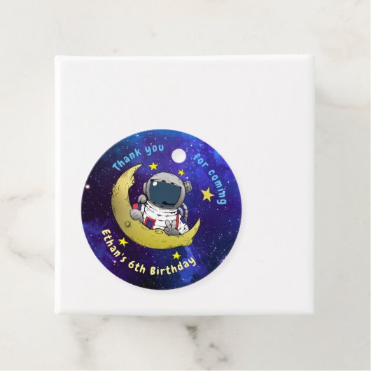 Astronaut & Maan Bedankjes Labels (In situ)
