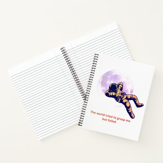 Astronaut Maan Notitieboek – Inspirerende Ruimte K (Binnen)