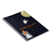 Astronaut Maan Raket Kinderen Zonnestelsel Pret  Notitieboek (Rechterzijde)