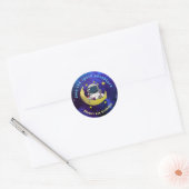 Astronaut & Maan Ronde Sticker (Envelop)