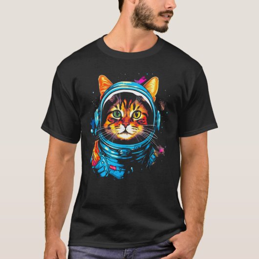 Astronaut Maine Coon Kat T-shirt (Voorkant)