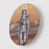 Astronaut Mars - Ruimteverkenner op buitenaardse p Grote Klok (Hoek)