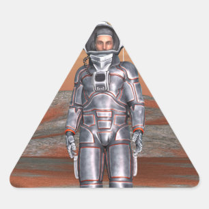 Astronaut Mars - Ruimteverkenner op buitenaardse p Sticker
