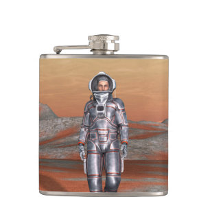 Astronaut Mars - Ruimteverkenner op Buitenlandse P Heupfles