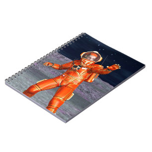 Astronaut Mars Space Explorer op een buitenaardse  Notitieboek
