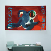 Astronaut Mars Verkenner Ruimte Reis Vakantie Spandoek (Beurs)