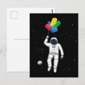 Astronaut Master Builder, bouwstenen Briefkaart (Voorkant / Achterkant)
