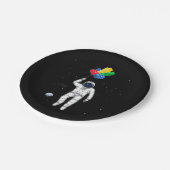 Astronaut Master Builder, bouwstenen Papieren Bordje (Gekanteld)