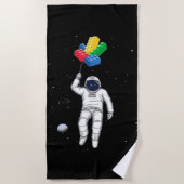 Astronaut Master Builder, bouwstenen Strandlaken (Voorkant)