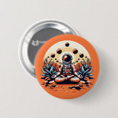 Astronaut Mediteren - Kosmische Zen en innerlijke Ronde Button 5,7 Cm (Voorkant /achterkant)
