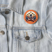 Astronaut Mediteren - Kosmische Zen en innerlijke Ronde Button 5,7 Cm (In situ)
