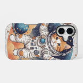 ✨ Astronaut Meisje Hoodie iPhone 16 Hoesje (Achterkant horizontaal)