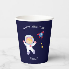 Astronaut Meisje Kinderen Verjaardag Papier Cup Papieren Bekers