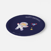 Astronaut Meisje Kinderen Verjaardag Papieren Bordje (Gekanteld)