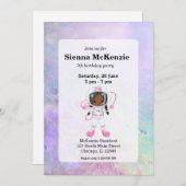 Astronaut meisje Outer Space Kaart (Voorkant / Achterkant)