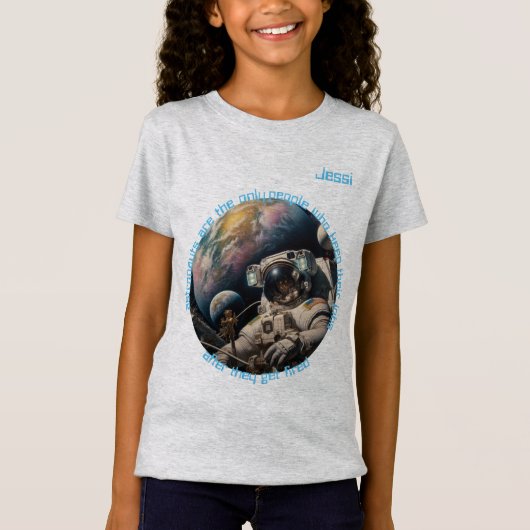 Astronaut Meisjes T-shirt (Voorkant)