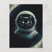 Astronaut Melkweg Planeet Ruimte Kat Kitten Kitty Briefkaart (Voorkant)
