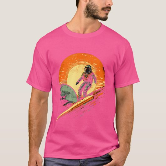 Astronaut Mercury Rocket Space Planet Science Aste T-shirt (Voorkant)