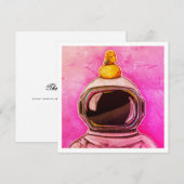 Astronaut met Baby Duck - Mini Print (Voorkant / Achterkant)