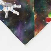 Astronaut met ballonnen fleece deken (Hoek)