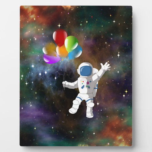 Astronaut met ballonnen fotoplaat (Voorkant)